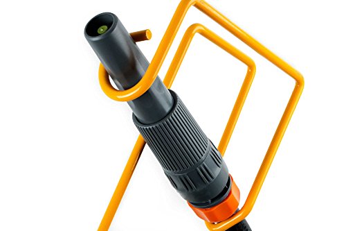 image for Ascot Garden Hose Nozzle Holder, Yellow Steel Constructed Easy Sprinkl