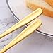 Baikai Stainless Steel 18/10 Cheese Desert Knives, Set of 4, Gold Breakfast Butter Knife, Slicer Sandwich Spreader