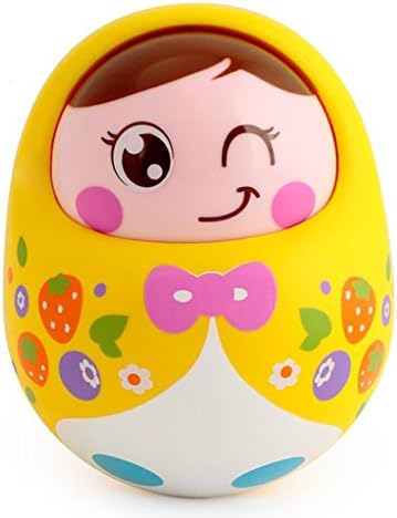 VicToy Educational Toys Large Nodding Tumbler Newborn Plastic Yellow-Doll