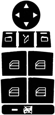 Miaomiaogo Reuseable Car Auto Window Control and Radio Buttons Cover Trim Sticker Kit for -Benz W204 C250 C300 C350
