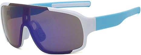 Amazon Co Jp 19男性女性自転車メガネuv保護ロードバイクmtbサングラス屋外乗馬レーシングドライビングサイクリングアイウェア8色 Color White Blue ホーム キッチン