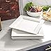 DOWAN 9.5 Inches Porcelain Square Dinner Plates, 4 Packs, White