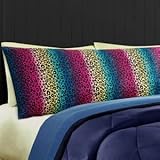 Rainbow Cheetah Print Body Pillow Cover - Soft Microfiber (20