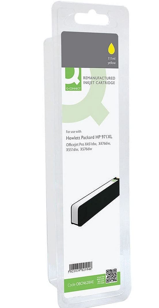 Q-Connect HP 971XL Remanufactured Ink Cartridge High Yield Yellow