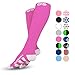 Go2Socks Compression Socks for Men Women Nurses Runners 20-30mmHg Medical Stocking Athletic (Pink, S)