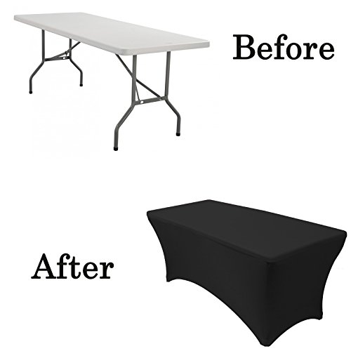 YOUR CHAIR COVERS 8 ft Rectangular Fitted Spandex Tablecloths Patio
