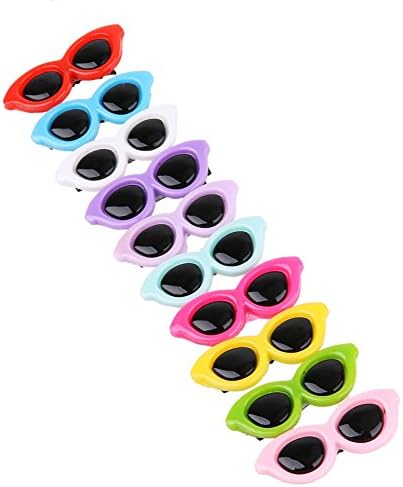 HOSPORT 10pcs Pet Glasses Dog Sunglasses Decor Dog Hair Clip Hairpin Headdress