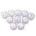 AGPtEK 10PCS Submersible Waterproof Round Decoration Candle Lights With 3 SMD High Brightness LED, Coin Batteries For Pond Pool Bath Outdoor Garden Bar Disco Spa Tub Decoration Wedding-Warm White
