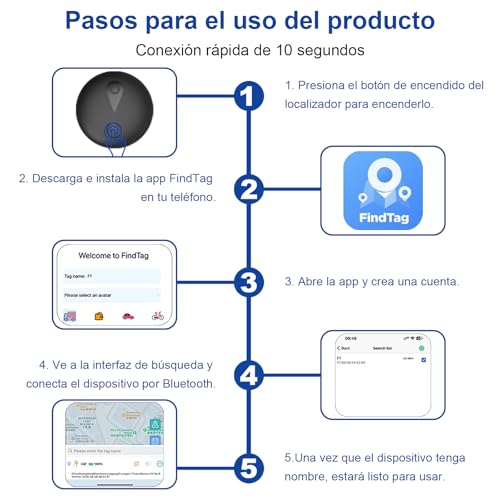 Localizador GPS para Coche,Rastreador GPS Coche Magnético,Tag Localizador Oculto,Sin Cuota Mensual,Cobertura Global,Compatible con iOS y Android,Apto para Vehículos,Mascotas y Equipaje-Negro