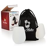 Camping Wine Drinking Glasses & Drawstring Wine Carrier Travel Bag - Lightweight, Unbreakable, Durable Wine To Go Set - Best 4 Hiking & RV Camp Gifts & Outdoor Beer & Wine To Go To Festivals, or Beach