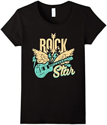 Womens Electric Guitar Shirt - Electric Guitar Funny Tshirt Large Black