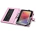 Fosmon Leather Case with Stand, USB Keyboard and Stylus for 10