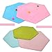 Missingift Hexagonal Rug for Kids Playhouse Super Soft Home Carpet Ground Mat Kids Tent Rugs Children Playhouse Pad Pink Cushion 140 x 140 cm(Coral Fleece)