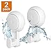 Marchpower Shower Hooks for Inside Shower Reusable Waterproof Utility Suction Cups Hooks - 2 Pack Heavy Duty Vacuum Hook Home Kitchen Bathroom Wall Holder Hanger for Towel Loofah Cloth Key & Ceiling