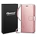 AMOVO Case for Galaxy S10 Plus/S10+ (6.4’’) [2 in 1] Samsung Galaxy S10 Plus Wallet Case Detachable [Vegan Leather] [Wrist Strap] S10+ Flip Case with Box Package (S10Plus (6.4'') Rosegold)