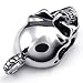 KONOV Mens Gothic Skull Stainless Steel Pendant Necklace, Silver Black, 24