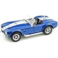 1965 Shelby Cobra 427 S/C Blue Metallic with White Stripes 1/24 Diecast Model Car by Welly 24002bl