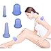 ZDU 4 Pcs Silicone Cupping Cups Set Massage Vacuum Therapy Rubber Cup Body Face Back Legs Cups Kit for Anti Cellulite Anti-aging Wrinkle Reducer Myofascial Release Collagen Stimulator