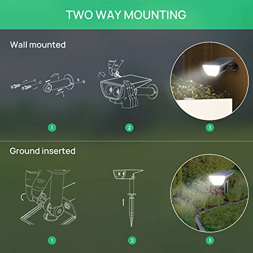 Linkind 6er StarRayS Gartenleuchte Solar, 6500K Kaltweiß Solarleuchte Licht-Sensorik, IP67 Wasserdicht Außenwandleuchte… – Bild 8