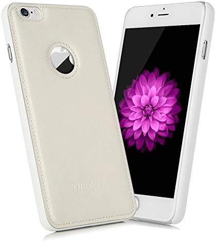 TURATA iPhone 6 6s Case Slim Fit Ultra Thin with Premium PU Leather Surface Non Slip Light Weight Hard Case Cover for iPhone 6 6s (4.7 inch)-White