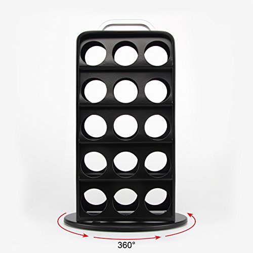 Coffee Capsule Stand,Revolving Coffee Pod Holder for K-Cup 30 Pods,Storage Rack 2color (Black)