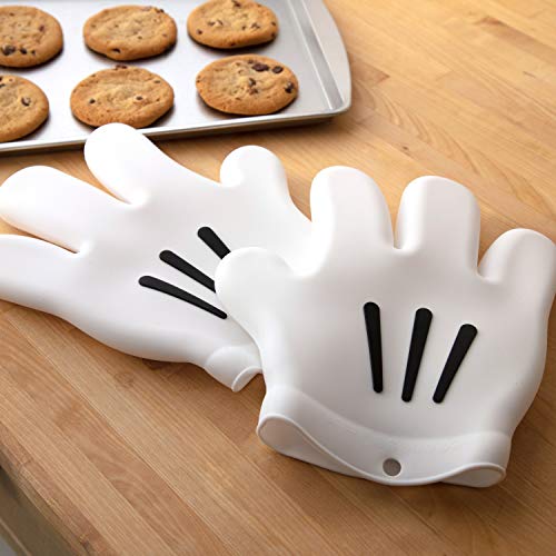Disney Mickey Mouse Hand Oven Glove Set - Silicone - Heat-Resistant, Food Safe - Right and Left Hand Pair - Thumbnail 6