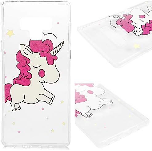 Galaxy Note 9 Clear Case, Kawaii Colorful Cartoon Painting Crystal Shockproof Soft TPU Shell Shock Absorption Ultra-Thin Slim Lightweight Skin Gel Silicone Bumper Skin Cover for Samsung Galaxy Note 9