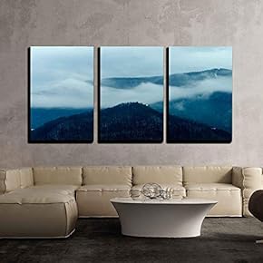 Winter Mountain Landscape Abstract x3 Panels