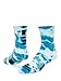 RedLion Maxim Tie Dye Athletic Socks (Neon Blue/White - Medium)