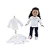 Emily Rose 18 Inch Doll Clothes Value Basics 5-Pack Long Sleeved Bright White 18-in Doll T-Shirts | Compatible with 18