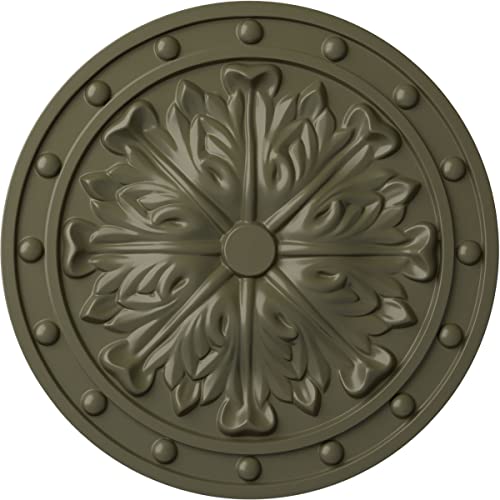 Ekena Millwork CM20FOPTF Foster Acanthus Leaf Ceiling Medallion, Painted Turtle