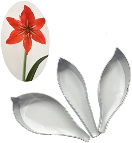 Gumpaste Flowers Cutter Fondant Cutters 3Pcs/Set,Ubaker Stainless Steel Cake Cupcake Decor Tools for Sugar Paste Flowers Modelling