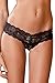 Rene Rofe Women's Crotchless Lace Thong With Lace-Up Back