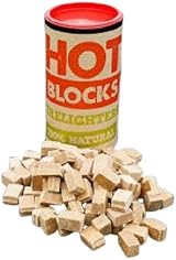 Hotblocks Firelighters 100% Natural Recycled Wood Fibre Vegetable Oil 100pc view 1