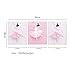 AmazingWall Dance Wall Decal Ballet Art Decor Painting on Canvas Baby Nursery and Girls Room Decor 9.84x11.81 3Pcs/Set