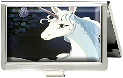 THE LAST UNICORN ANIME Custom Business Bank Name Card Case Holder Silver Box Pocket Credit Card ID Wallet