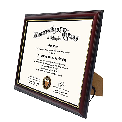 GraduationMall 8.5x11 Certificate Diploma Frame,Solid Wood & UV