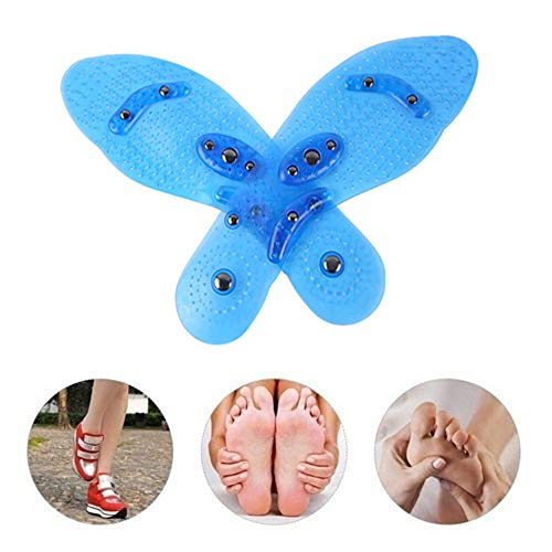 Massaging Insoles for Women Foot Pain Relief - Shoe Insoles Washable and Cutable for Men - Acupressure Magnetic Massage Foot Therapy Reflexology (Blue)