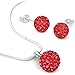 BodyJ4You Jewelry Set Crystal Ferido Ball Necklace with Stud Earrings