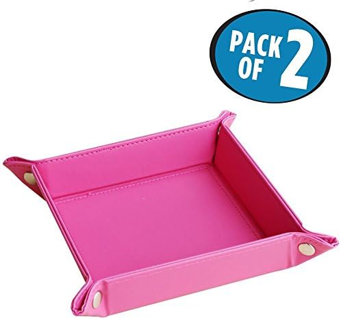 Key Phone Coin Box Valet Tray Change Bedside Storage Box Candy Plate--2 PCS (Purple)