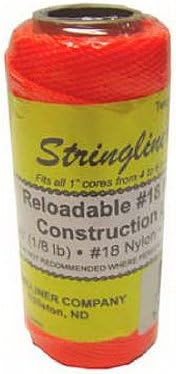 STRINGLINER Company 35006 Twisted 135-Feet Construction Line 1/8 LB, Fluorescent Orange