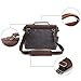 Mens Messenger Bag,Handmade Cross Body Bag Leather Laptop Briefcase Waxed Canvas Shoulder Bag with Detachable Strap,Computer Sctchel Bag Travel Work Bag for 14 inches Laptop
