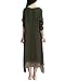 ZANZEA Ladies Cotton Linen A-line Half Sleeve Split Hem Baggy Long Maxi Dress Coffee 18
