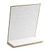New Wayzon 30-Pair L-Shape Earrings Display Rack Organizer Jewelry Stand Holder Tray(Linen)