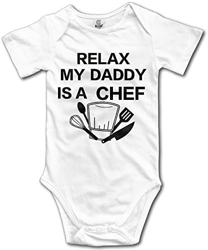 Relax My Daddy is A Chef Baby Boys' and Girl's Bodysuits Infant Romper Jumpsuit Short-Sleeve Toddler Onesie