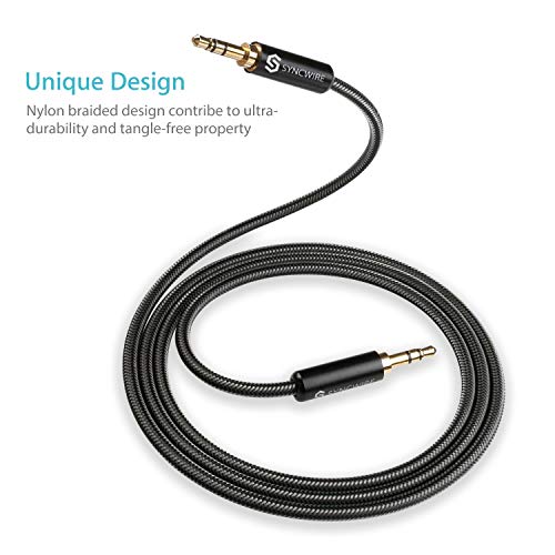 4 Syncwire+Cable+Auxiliary+Headphones+Stereos+Smartphones