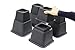 Jeronic Bed Risers 8 inch Heavy Duty, 3 Height Option Furniture Risers, Bed Riser and Bed Lifts, Black