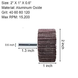 M-jump 12 Pcs 2”X 1” X1/4” Flap Wheels Set