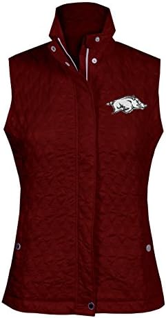 NCAA Arkansas Razorbacks Women's Quilted Vest, Large, Team Black