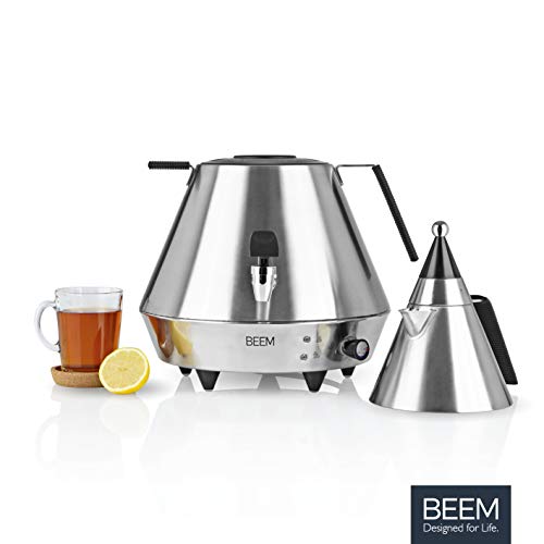 Beem Pyramid Samowar Teekocher aus Kunststoff und Edelstahl in der Farbe Schwarz-Silber 4L, MaÃe: 31cm x 36cm x 46cm, 01108 – Bild 3